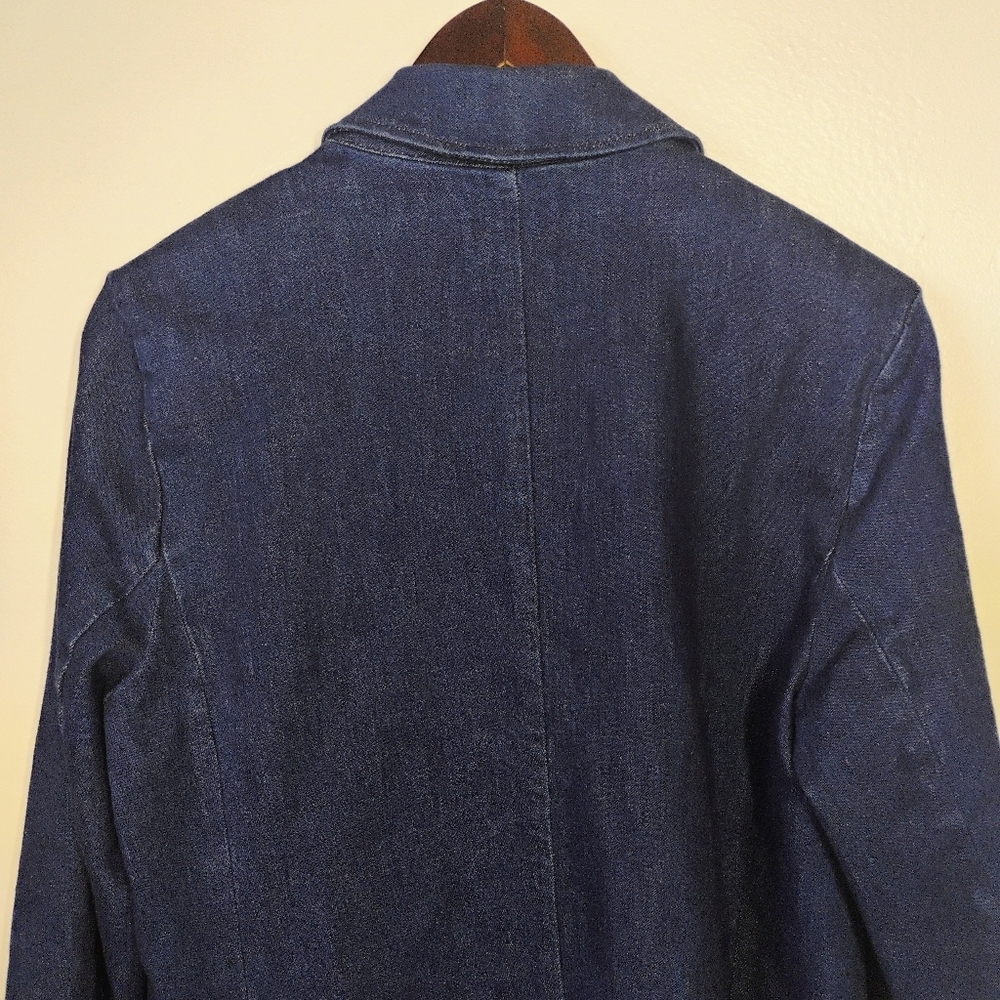 Maeve Anthropologie‎ Tailored Denim Blazer Womens Medium Office Business Casual - Picture 9 of 16